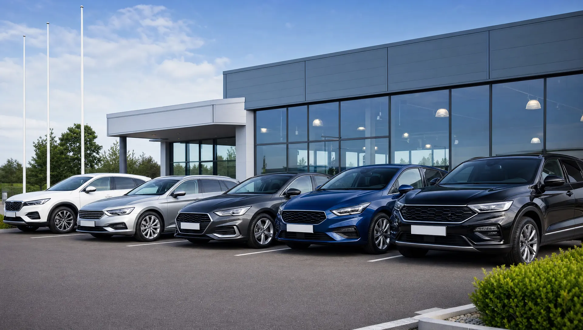 Angekaufte Fahrzeuge vor dem Autohaus – Autoankauf Meinerzhagen